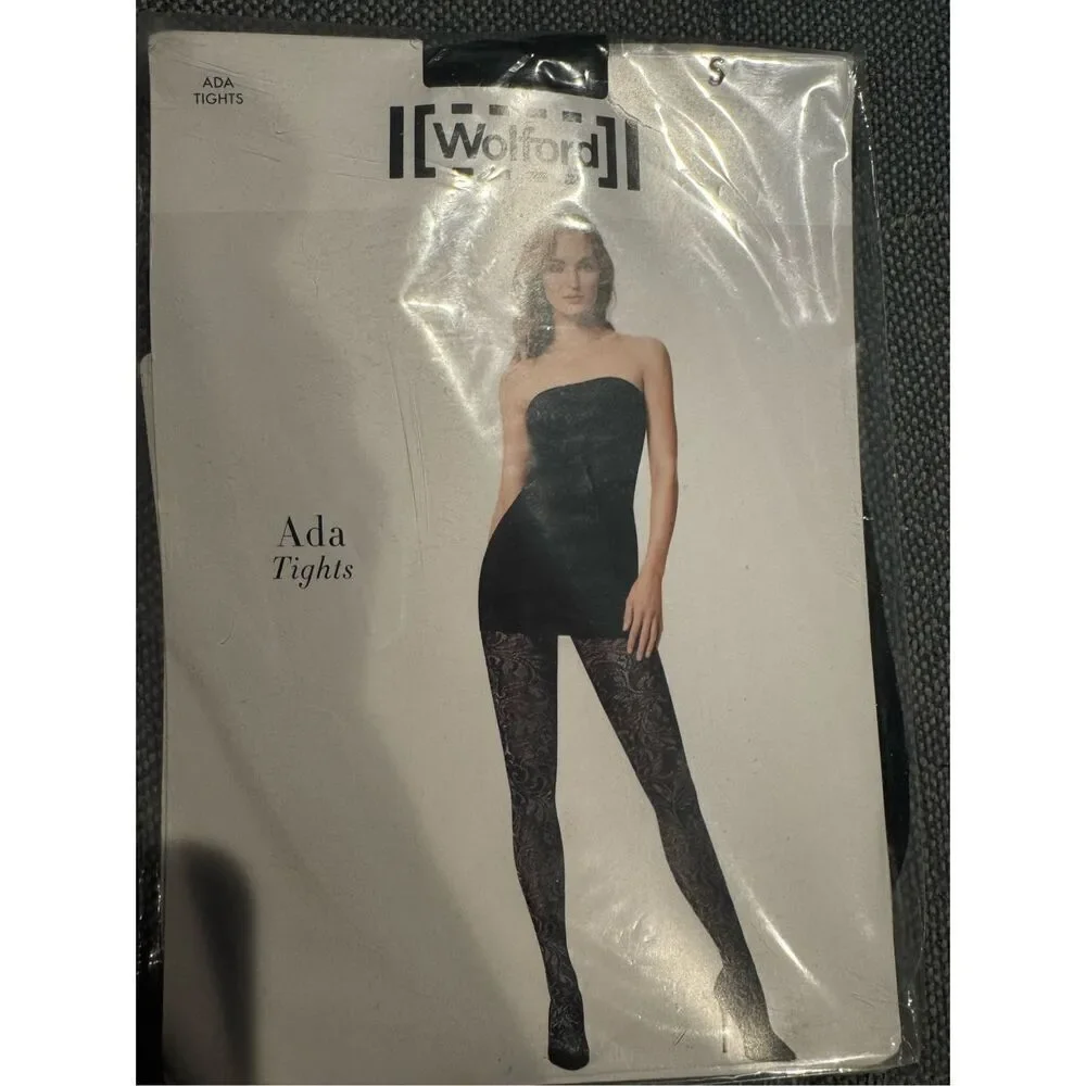 Wolford Ada Tights NWT black / black metallic size small